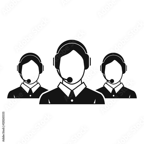 Customer support operators icon. Simple illustration of customer support operators vector icon for web