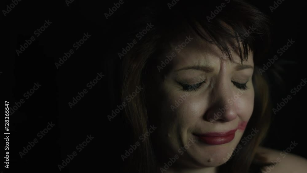4k shoot of a woman in studio crying and acting 4k shoot of a woman in studio crying and acting