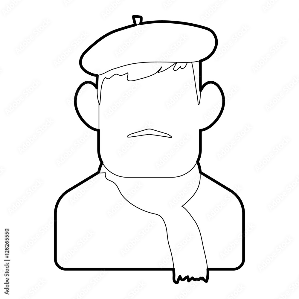Painter icon. Outline illustration of painter vector icon for web design