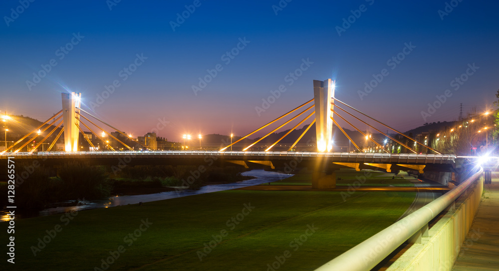Fototapeta premium View to bridge of Can Peixauet in Santa Coloma