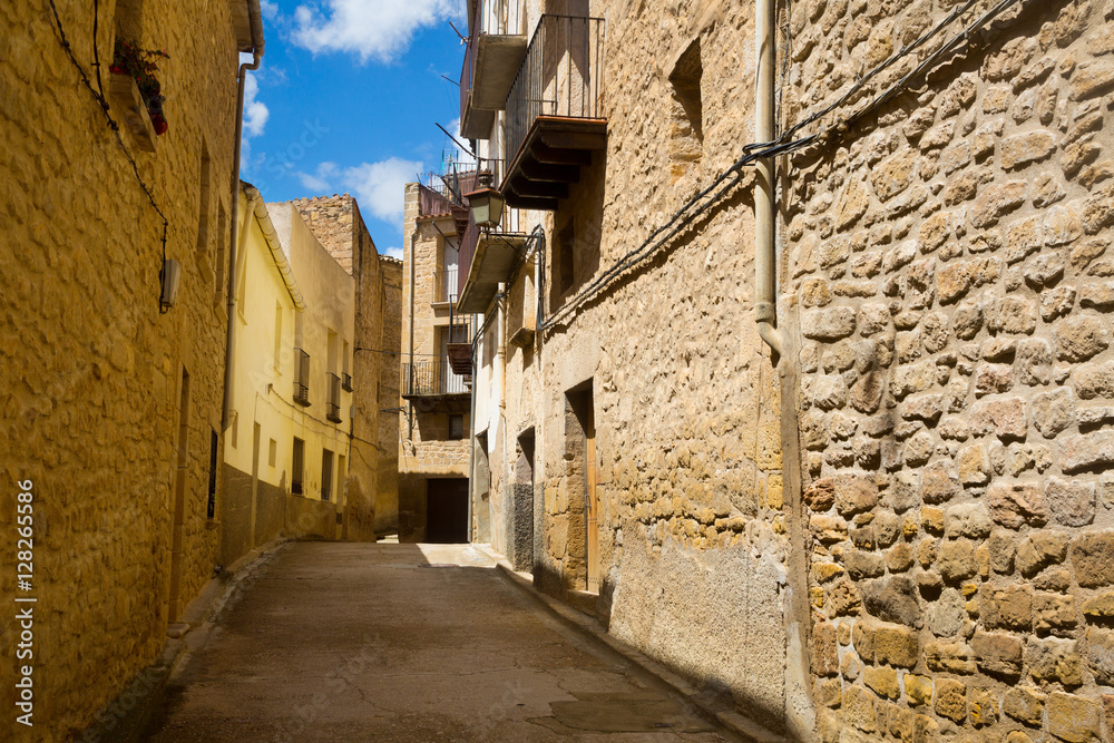 Narrow street at old  town.  Calaceite