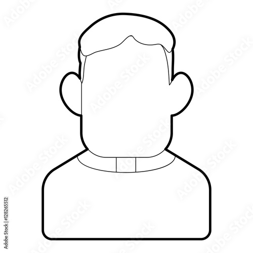 Priest icon. Outline illustration of priest vector icon for web design