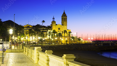 Sunset view of Sitges