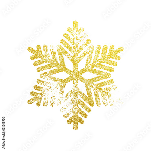 Golden snowflake ornament for Christmas decoration