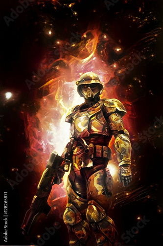 futuristic space soldier