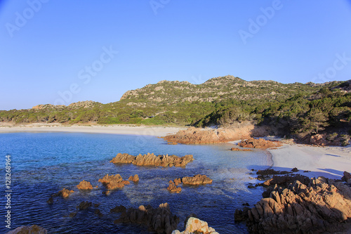 Arcipelago della Maddalena, la meravigliosa Sardegna e la spiaggia rosa. photo