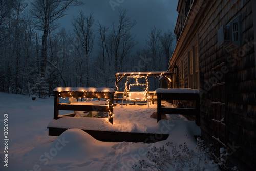 Holiday Lights On The Back Porch