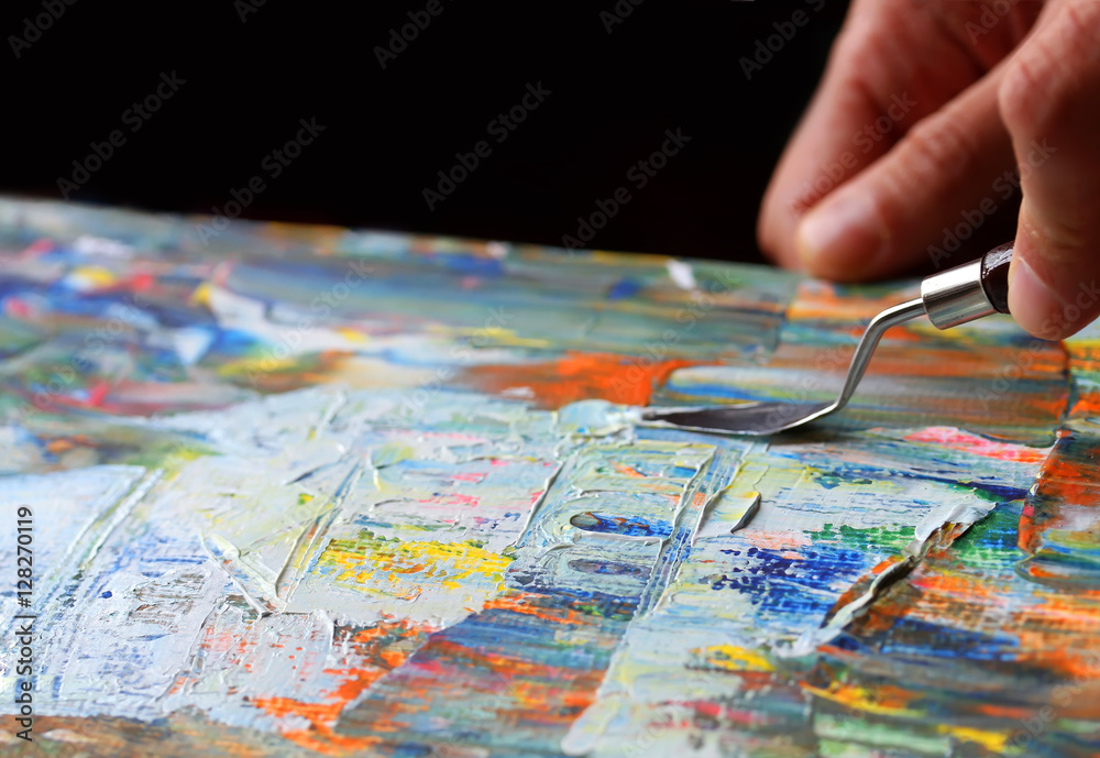 Art painting with palette knife