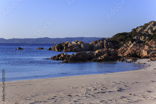 Arcipelago della Maddalena, la meravigliosa Sardegna e la spiaggia rosa. photo