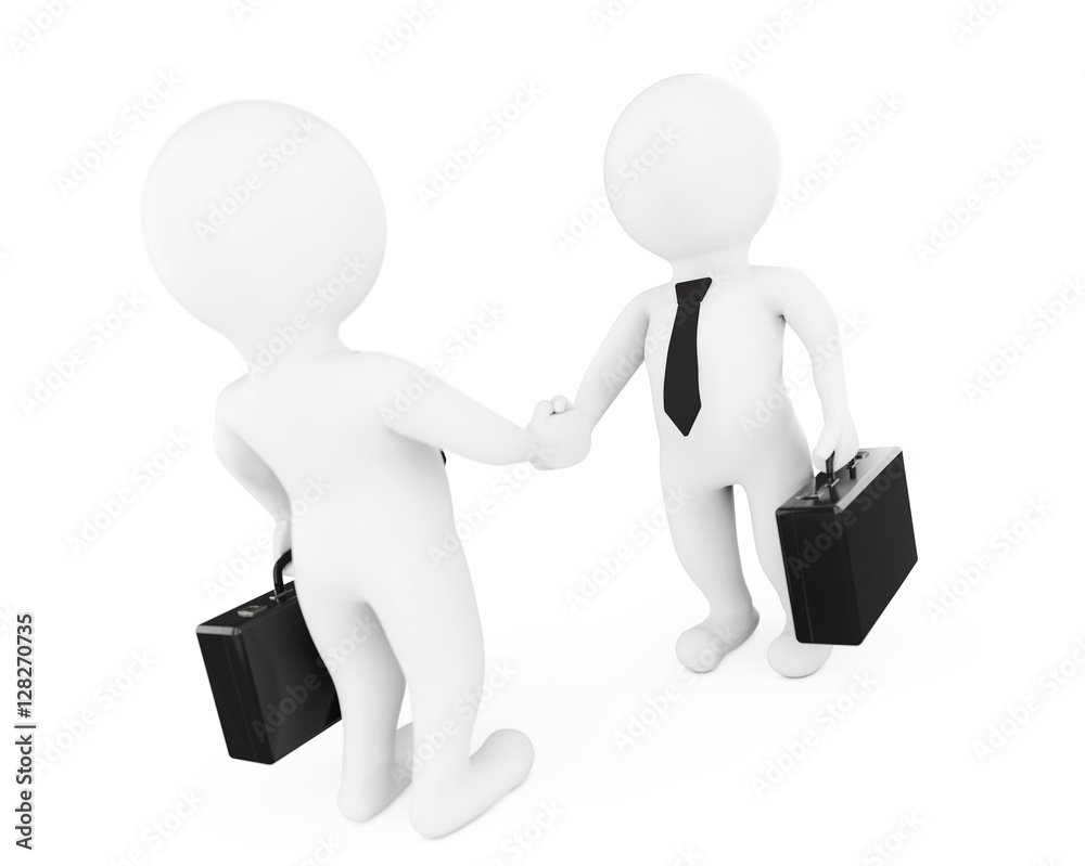3d Businessman Characters Shaking Hands. 3d Rendering 3d Businessman Characters Shaking Hands. 3d Rendering