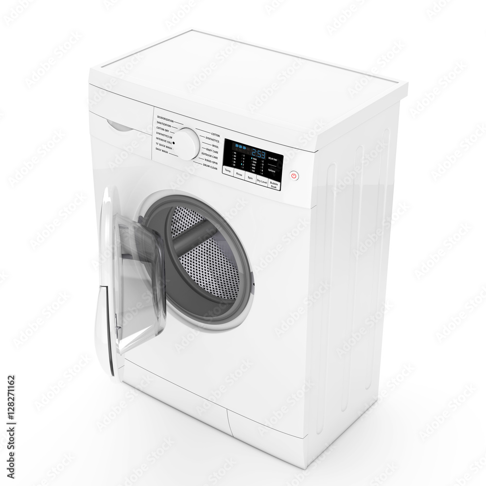 Modern Washing Machine. 3d Rendering Modern Washing Machine. 3d Rendering