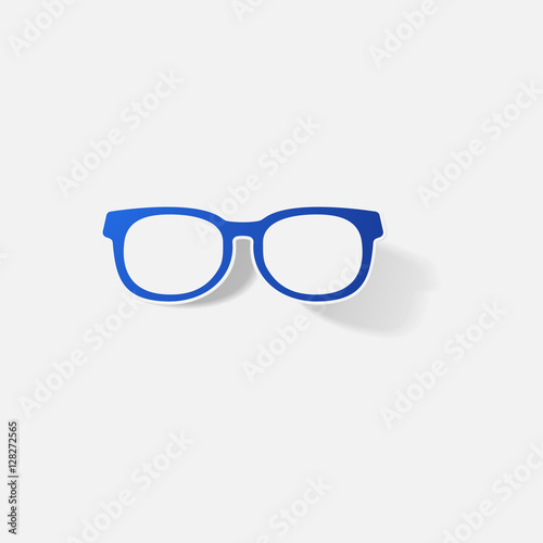 Sticker paper products realistic element design illustration glasses