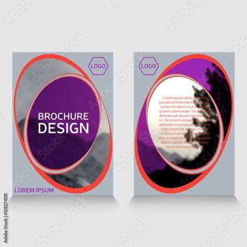 Brochure design annual report cover.