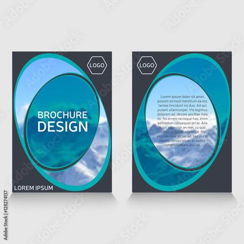 Brochure design annual report cover.