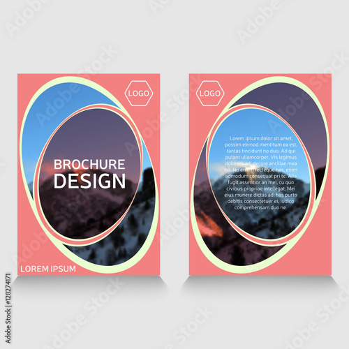 Brochure design annual report cover.