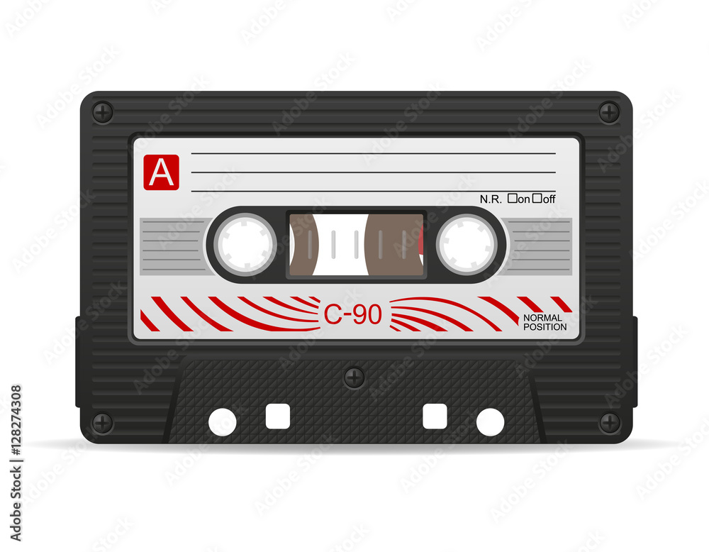 Obraz premium audio cassette vector illustration