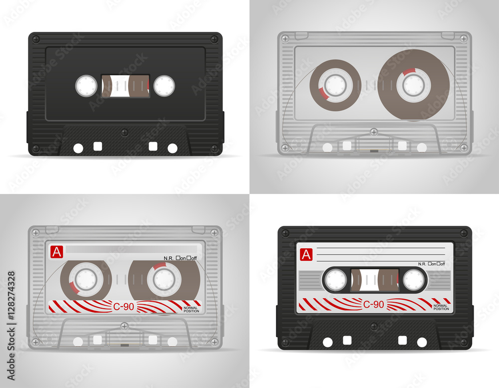 audio cassette vector illustration