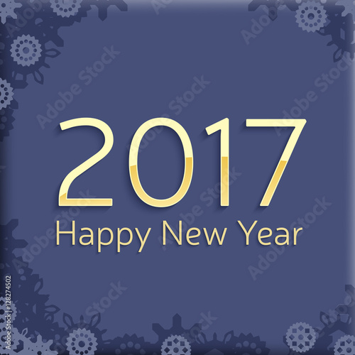 digital happy new year 2017 text design.