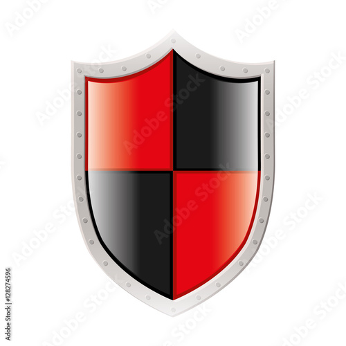 Free Download Metal coat of arms with square figures vector illustration - GFXLoad