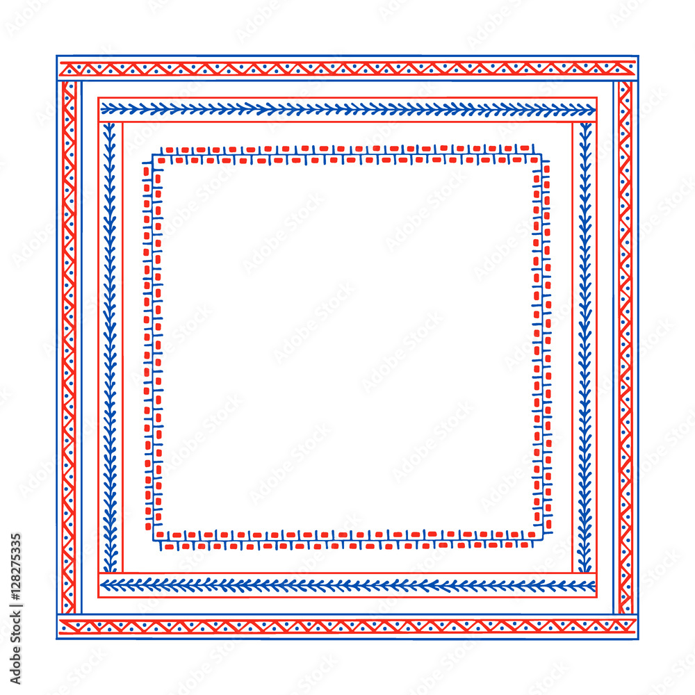 Obraz premium Hand drawn tribal frames