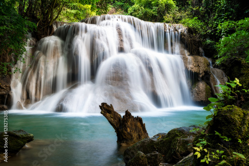 Fototapeta Naklejka Na Ścianę i Meble -  Huay MaeKamin Waterfall is beautiful waterfall in tropical fores