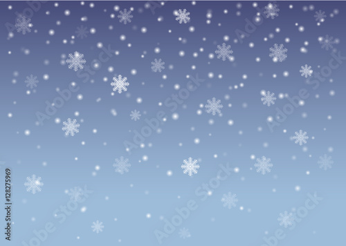 snowfall in the air. winter scene. christmas weather 