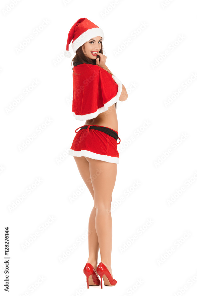 sexy woman wearing santa claus clothes sexy woman wearing santa claus clothes
