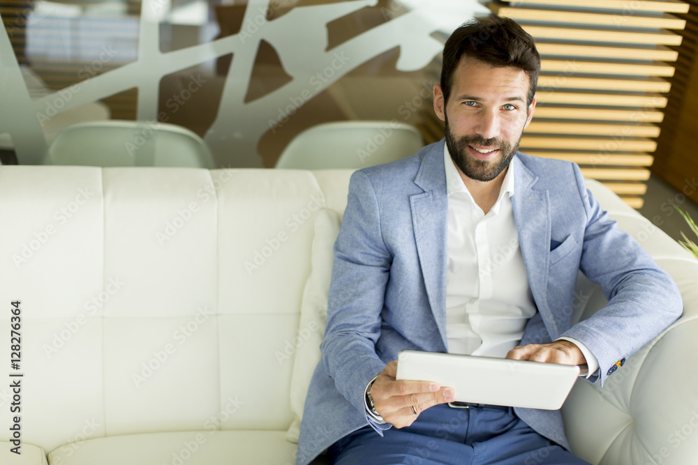 Businessman with tablet