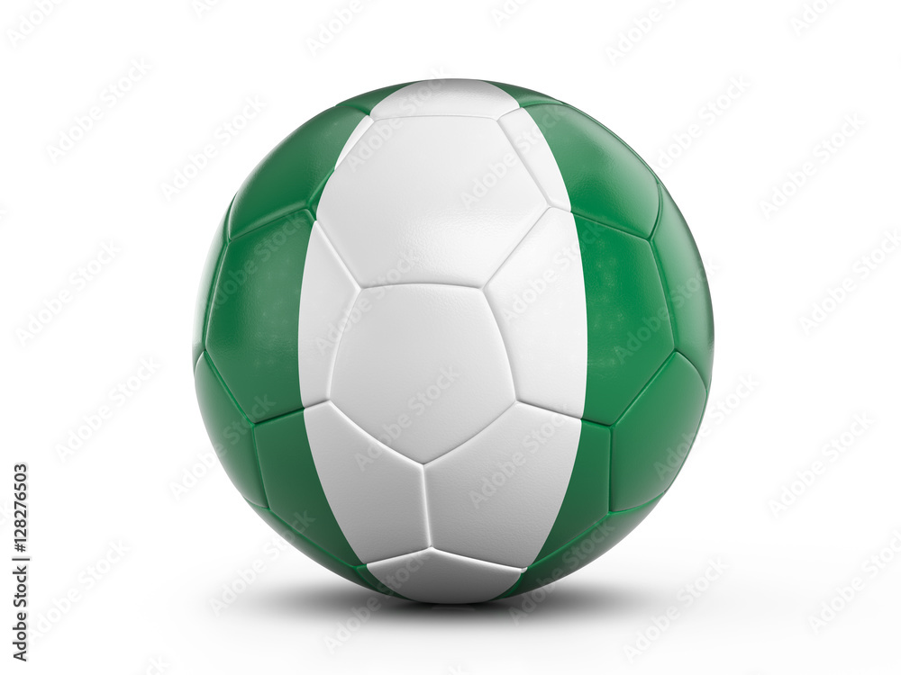 Soccer ball Nigeria flag