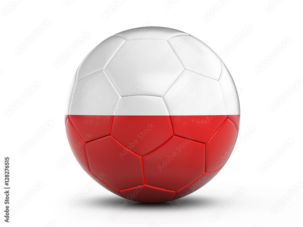 Soccer ball Poland flag