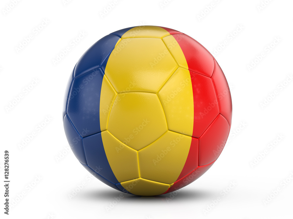 Soccer ball Romania flag Soccer ball Romania flag