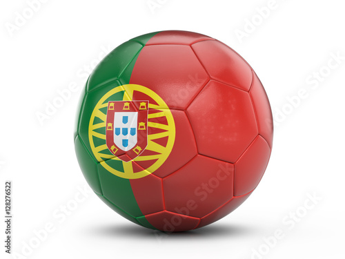 Soccer ball Portugal flag