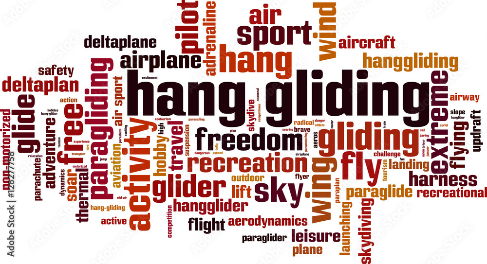 Hang gliding word cloud concept. Vector illustration Stock Vector Adobe Stock