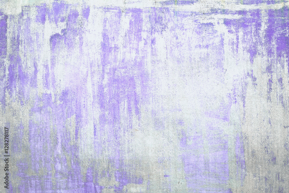 Old Damaged Cracked Paint Wall, Grunge Background, purple color