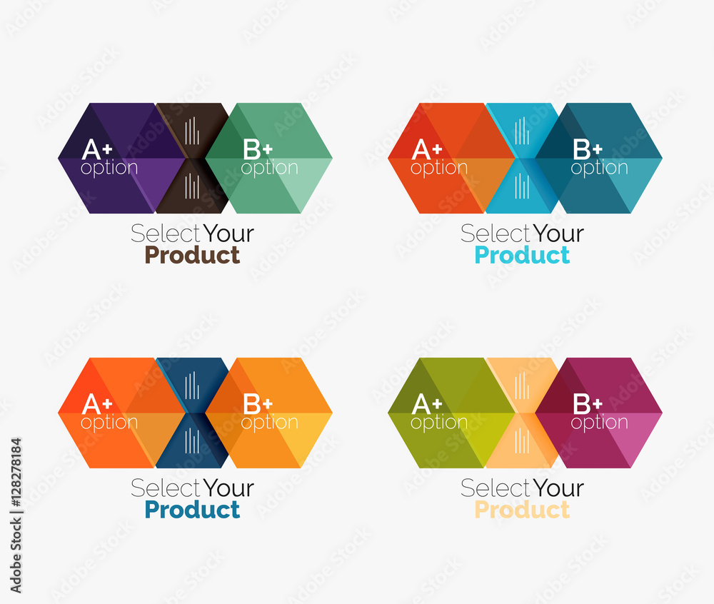Set of abstract option navigation templates Set of abstract option navigation templates