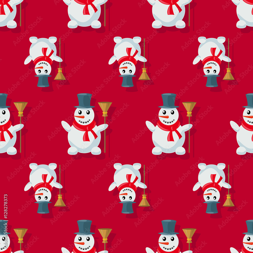 Seamless pattern snowman Seamless pattern snowman