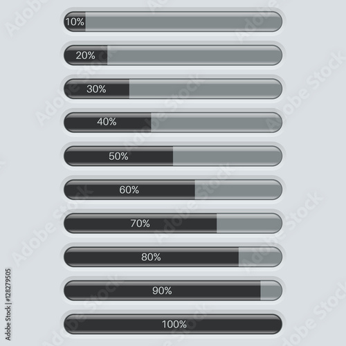 Progress bar. Application interface indicator photo