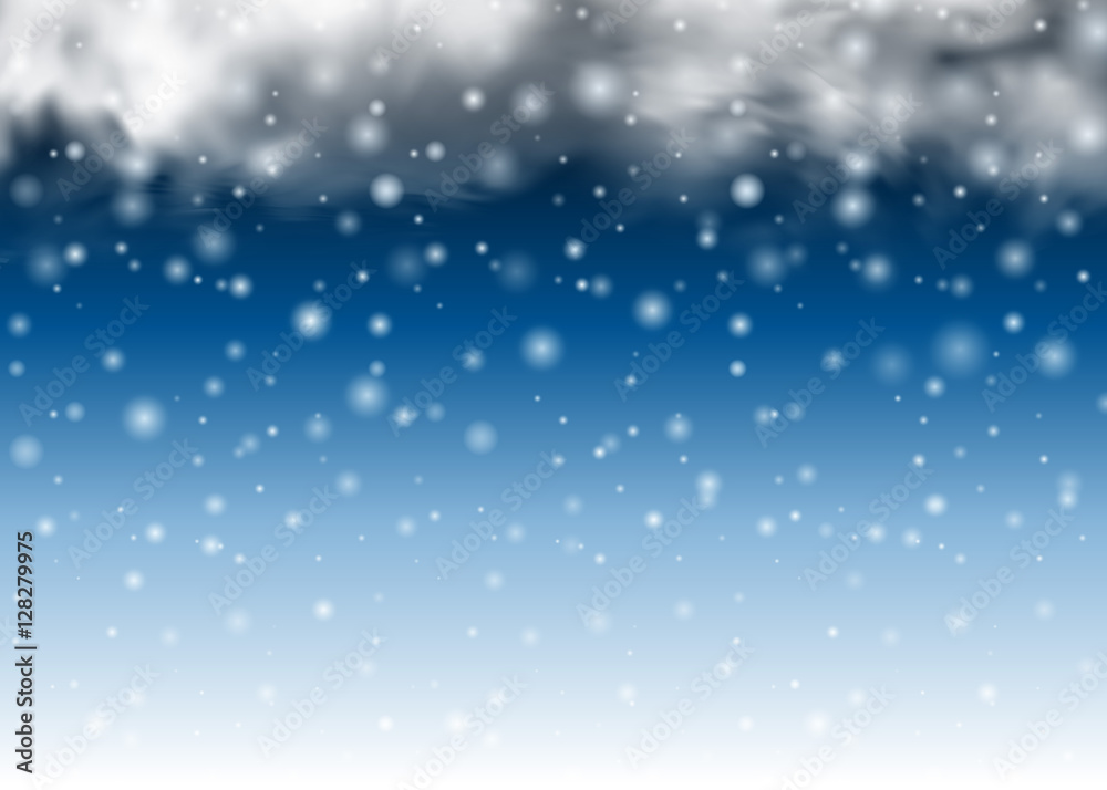 Falling beautiful snow background. Snowflakes, snowfall vector illustration. The Magic Christmas Cloud. Christmas background Falling beautiful snow background. Snowflakes, snowfall vector illustration. The Magic Christmas Cloud. Christmas background