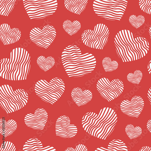 Abstract geometric pattern heart. Romantic Valentine's Day theme