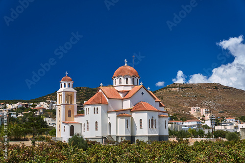 Orthodox church in greek town, Crete.