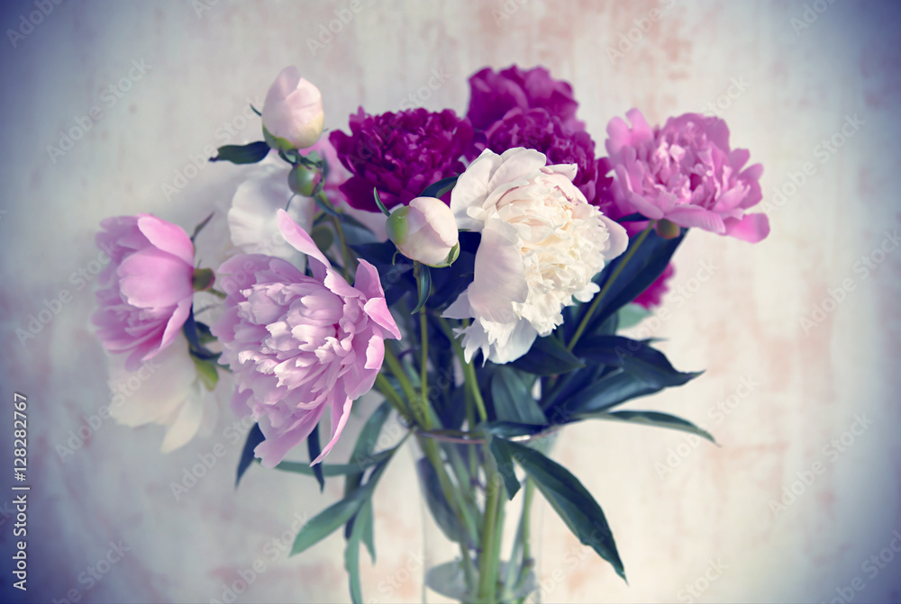 Obraz premium Bouquet of beautiful peonies