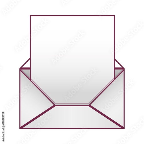Blank paper envelopes opened with sheet vector illustration