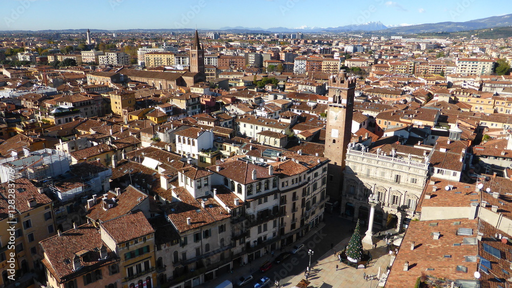 Obraz premium Vue aérienne de Vérone (Italie)