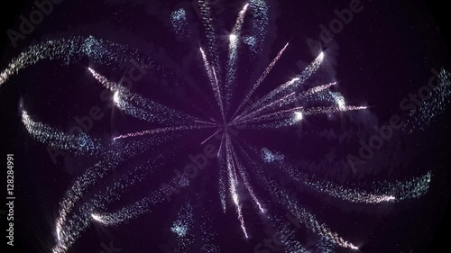 Fireworks Cascade from Center
