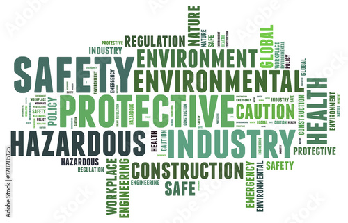 Safety in workplace concept - Safety in word collage