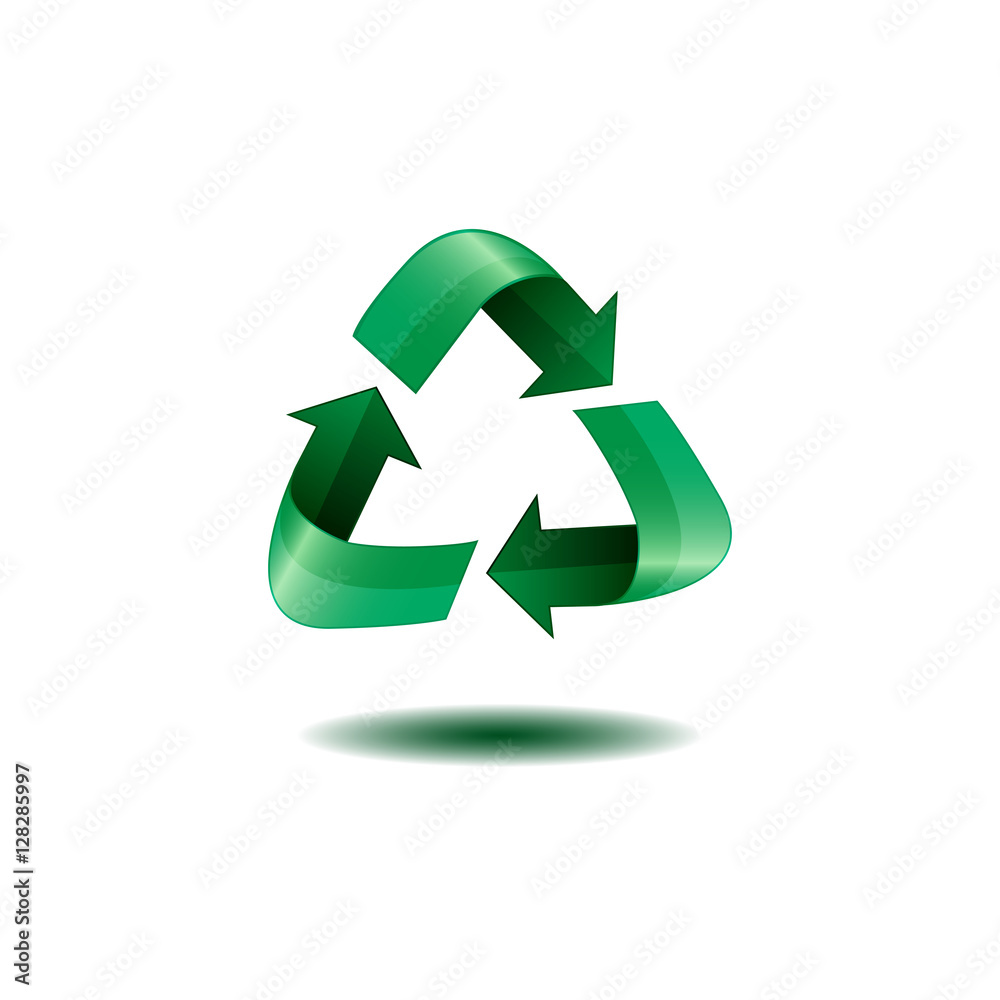Isolated recyclable icon Isolated recyclable icon