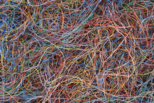 Electrical cable and wire as background