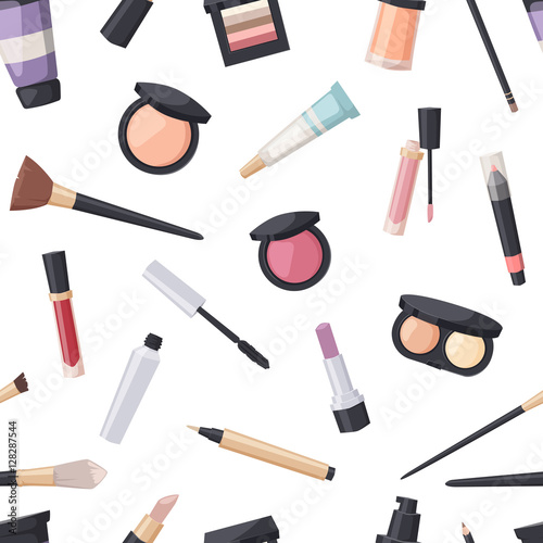 Beauty cosmetic seamless pattern