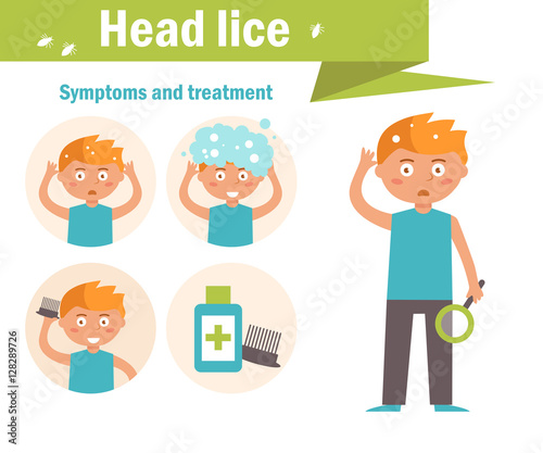 Head lice. Symptoms and treatment
