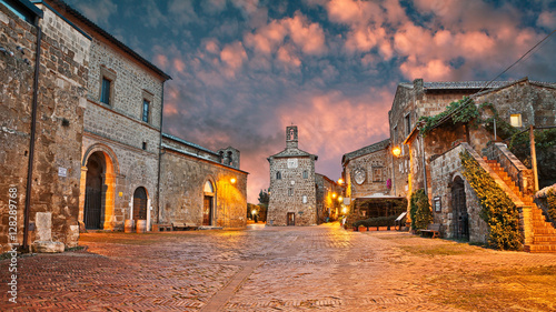 Sovana, Grosseto, Tuscany, Italy: old town t dawn